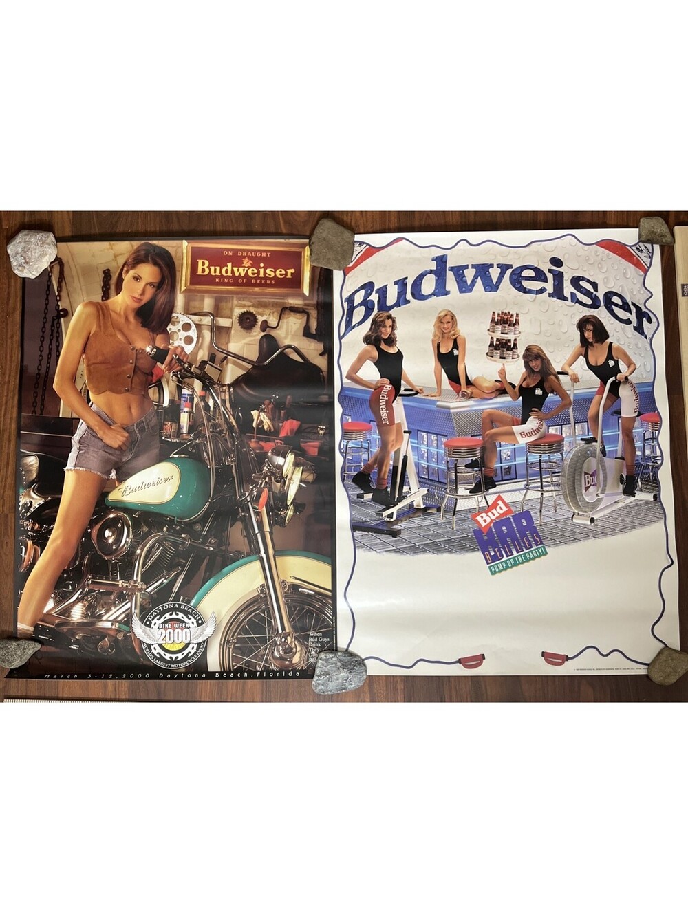90’s Anheuser-Busch Budweiser Bud Bar Belles & Daytona Bike Posters 20”x27”